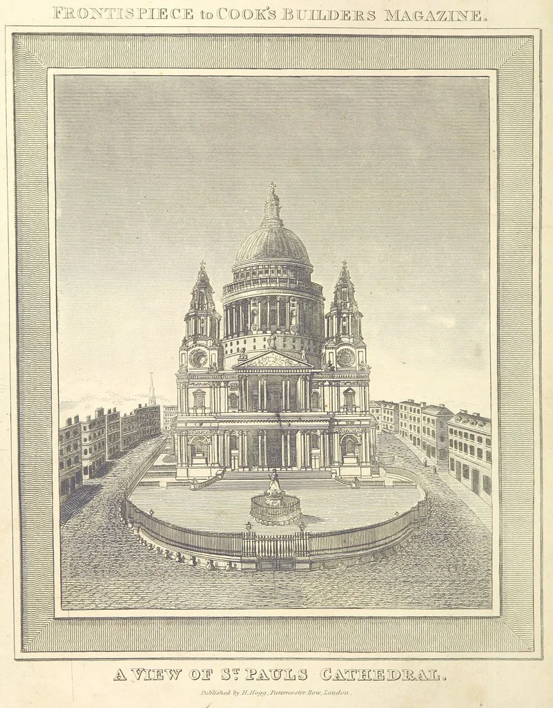 An illustration from The New Builder's Magazine, and Complete Architectural Library, for architects, surveyors, carpenters, etc, 1819, leaf 12