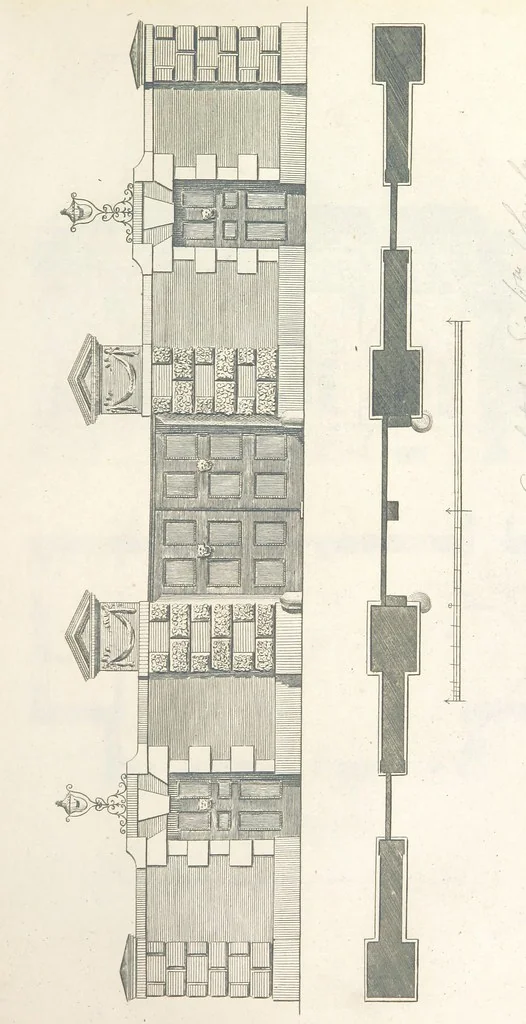 An illustration from The New Builder's Magazine, and Complete Architectural Library, for architects, surveyors, carpenters, etc, 1819, leaf 133