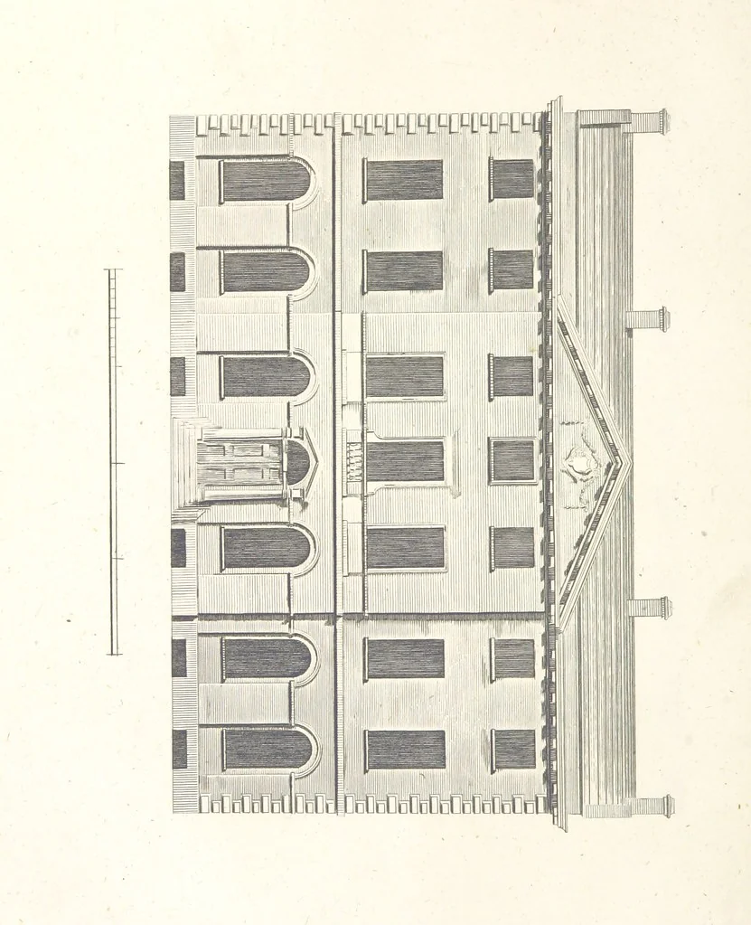 An illustration from The New Builder's Magazine, and Complete Architectural Library, for architects, surveyors, carpenters, etc, 1819, leaf 152