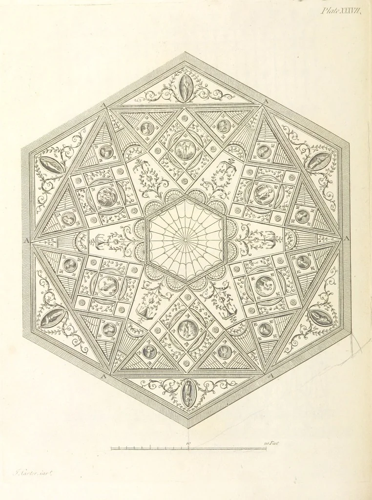 An illustration from The New Builder's Magazine, and Complete Architectural Library, for architects, surveyors, carpenters, etc, 1819, leaf 204