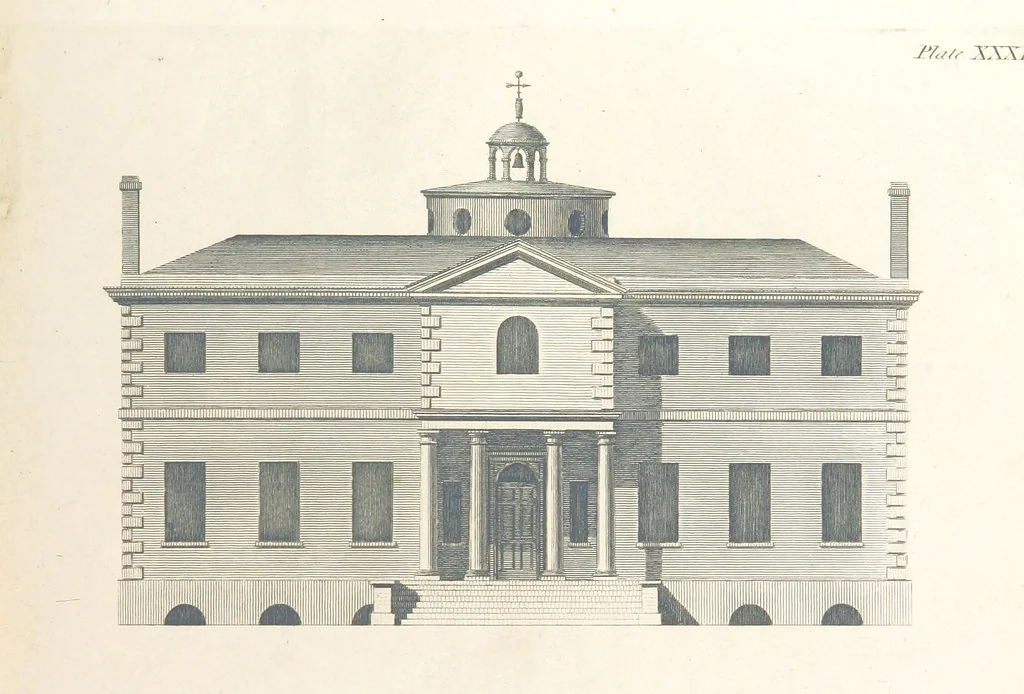 An illustration from The New Builder's Magazine, and Complete Architectural Library, for architects, surveyors, carpenters, etc, 1819, leaf 209