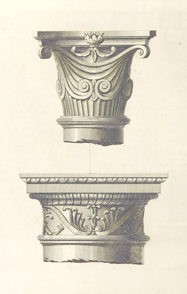 An illustration from The New Builder's Magazine, and Complete Architectural Library, for architects, surveyors, carpenters, etc, 1819, leaf 226