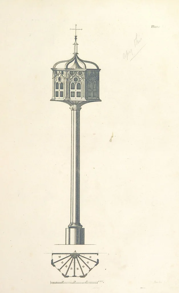 An illustration from The New Builder's Magazine, and Complete Architectural Library, for architects, surveyors, carpenters, etc, 1819, leaf 239