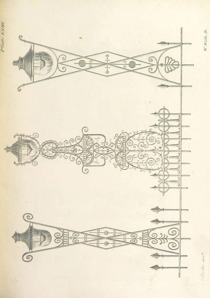 An illustration from The New Builder's Magazine, and Complete Architectural Library, for architects, surveyors, carpenters, etc, 1819, leaf 273