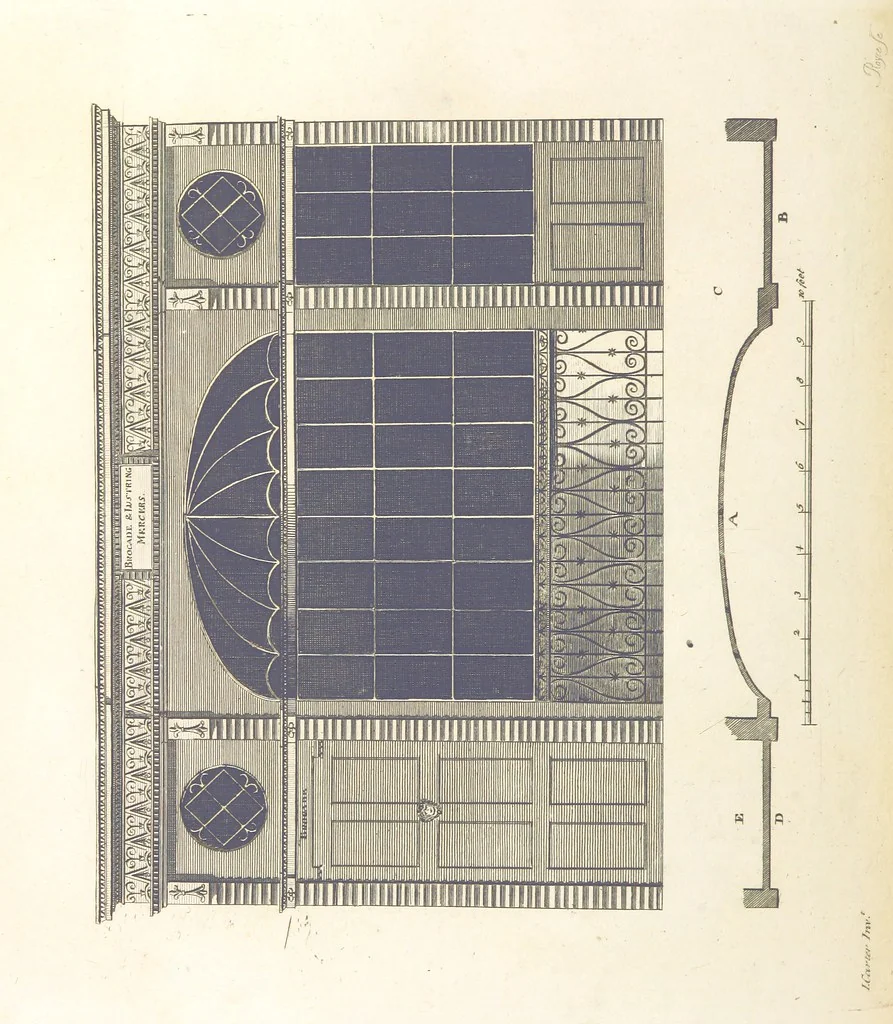 An illustration from The New Builder's Magazine, and Complete Architectural Library, for architects, surveyors, carpenters, etc, 1819, leaf 288