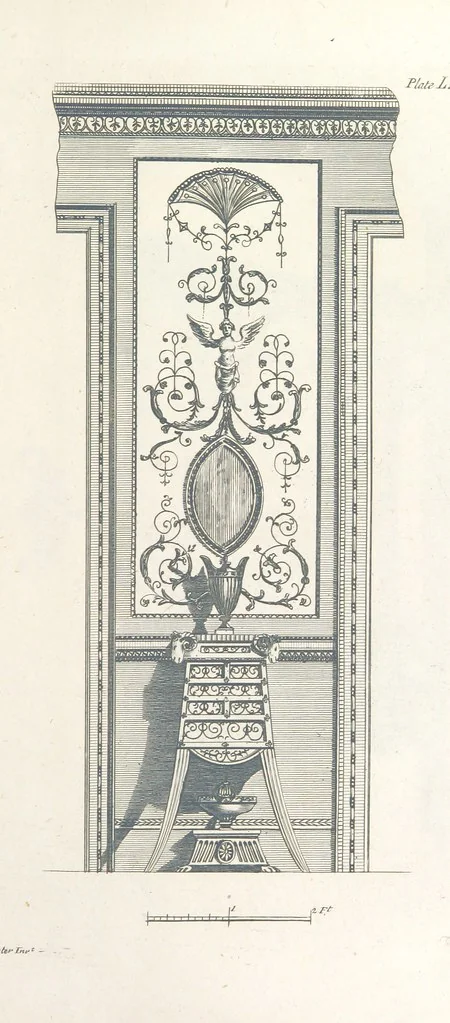 An illustration from The New Builder's Magazine, and Complete Architectural Library, for architects, surveyors, carpenters, etc, 1819, leaf 307