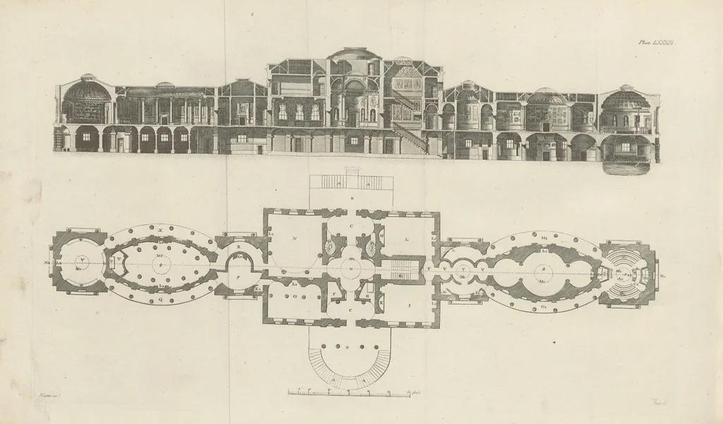 An illustration from The New Builder's Magazine, and Complete Architectural Library, for architects, surveyors, carpenters, etc, 1819, leaf 322