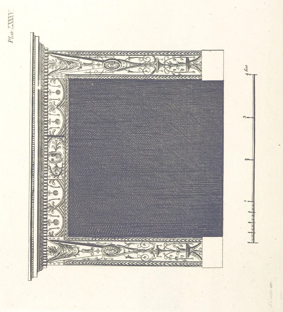 An illustration from The New Builder's Magazine, and Complete Architectural Library, for architects, surveyors, carpenters, etc, 1819, leaf 328
