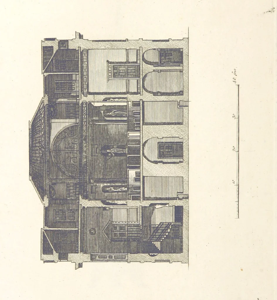 An illustration from The New Builder's Magazine, and Complete Architectural Library, for architects, surveyors, carpenters, etc, 1819, leaf 362