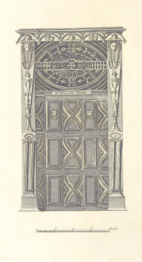 An illustration from The New Builder's Magazine, and Complete Architectural Library, for architects, surveyors, carpenters, etc, 1819, leaf 368