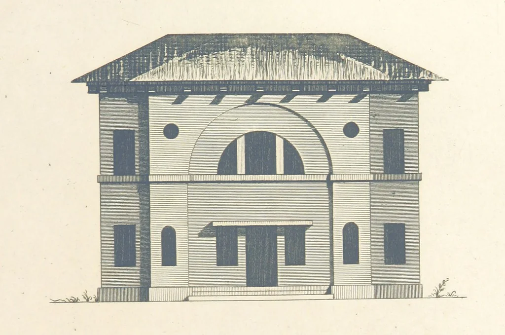 An illustration from The New Builder's Magazine, and Complete Architectural Library, for architects, surveyors, carpenters, etc, 1819, leaf 375