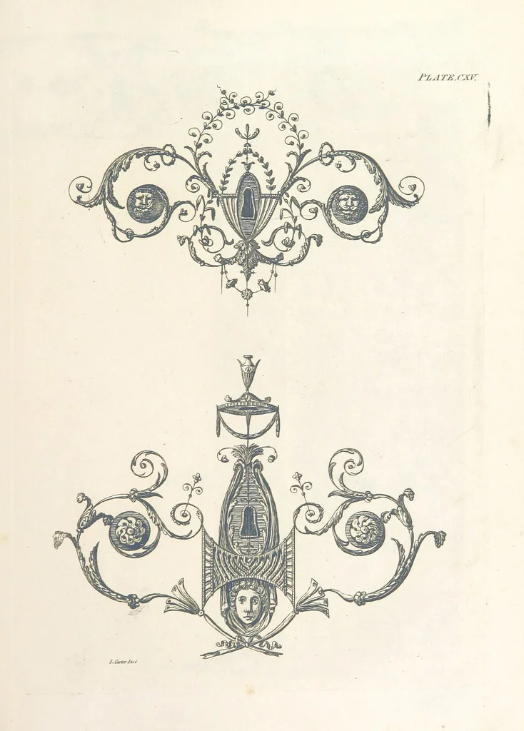 An illustration from The New Builder's Magazine, and Complete Architectural Library, for architects, surveyors, carpenters, etc, 1819, leaf 405