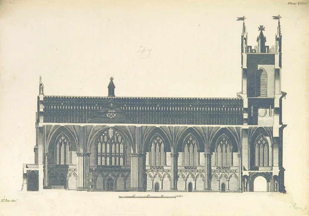 An illustration from The New Builder's Magazine, and Complete Architectural Library, for architects, surveyors, carpenters, etc, 1819, leaf 407