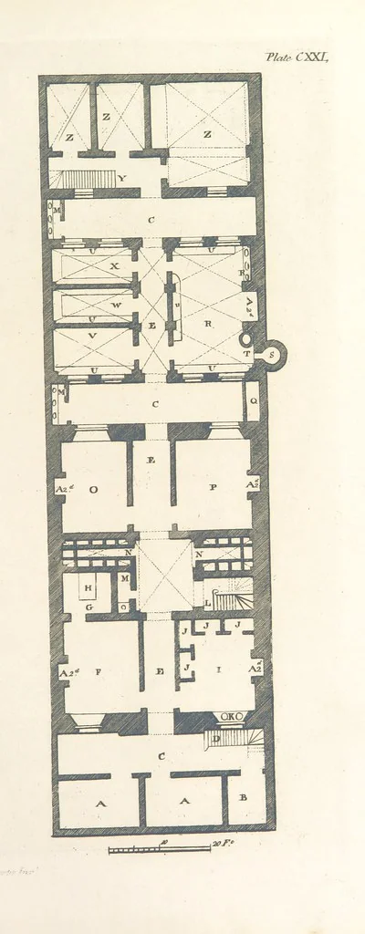An illustration from The New Builder's Magazine, and Complete Architectural Library, for architects, surveyors, carpenters, etc, 1819, leaf 421