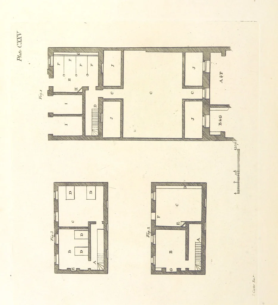 An illustration from The New Builder's Magazine, and Complete Architectural Library, for architects, surveyors, carpenters, etc, 1819, leaf 432