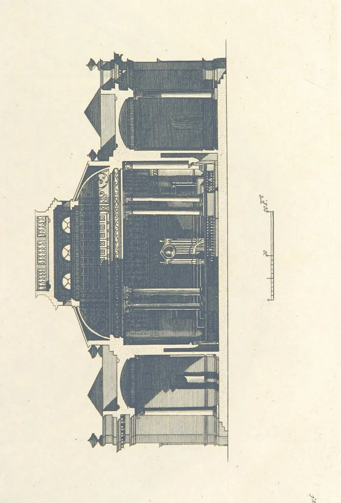An illustration from The New Builder's Magazine, and Complete Architectural Library, for architects, surveyors, carpenters, etc, 1819, leaf 447