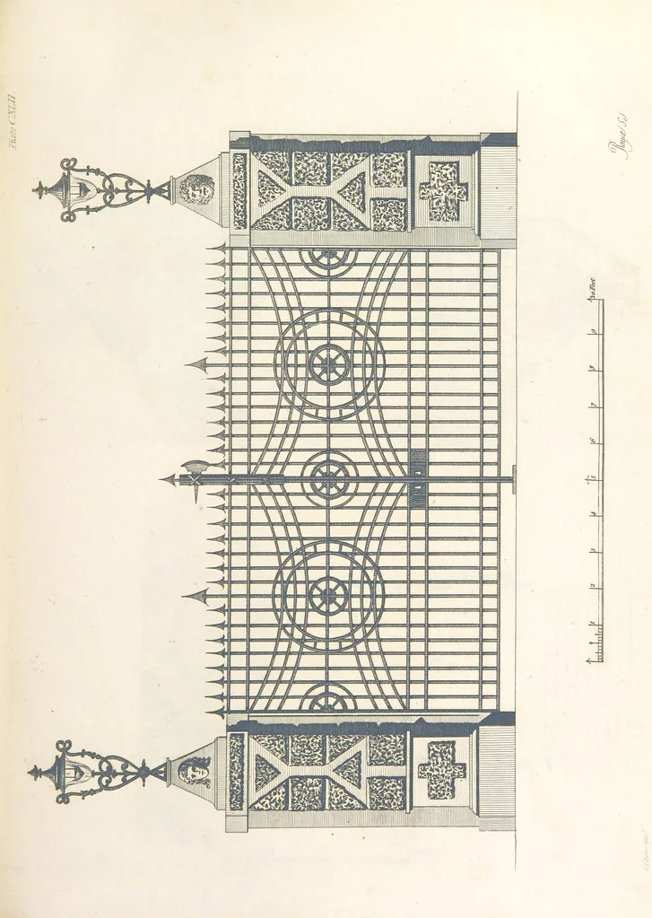 An illustration from The New Builder's Magazine, and Complete Architectural Library, for architects, surveyors, carpenters, etc, 1819, leaf 475