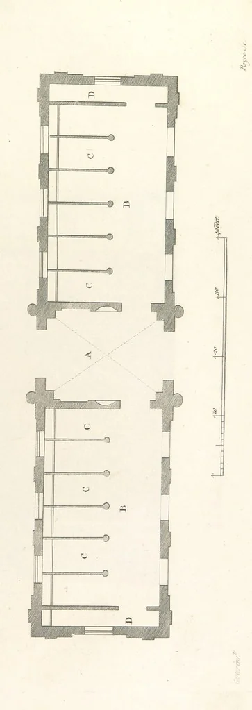An illustration from The New Builder's Magazine, and Complete Architectural Library, for architects, surveyors, carpenters, etc, 1819, leaf 485
