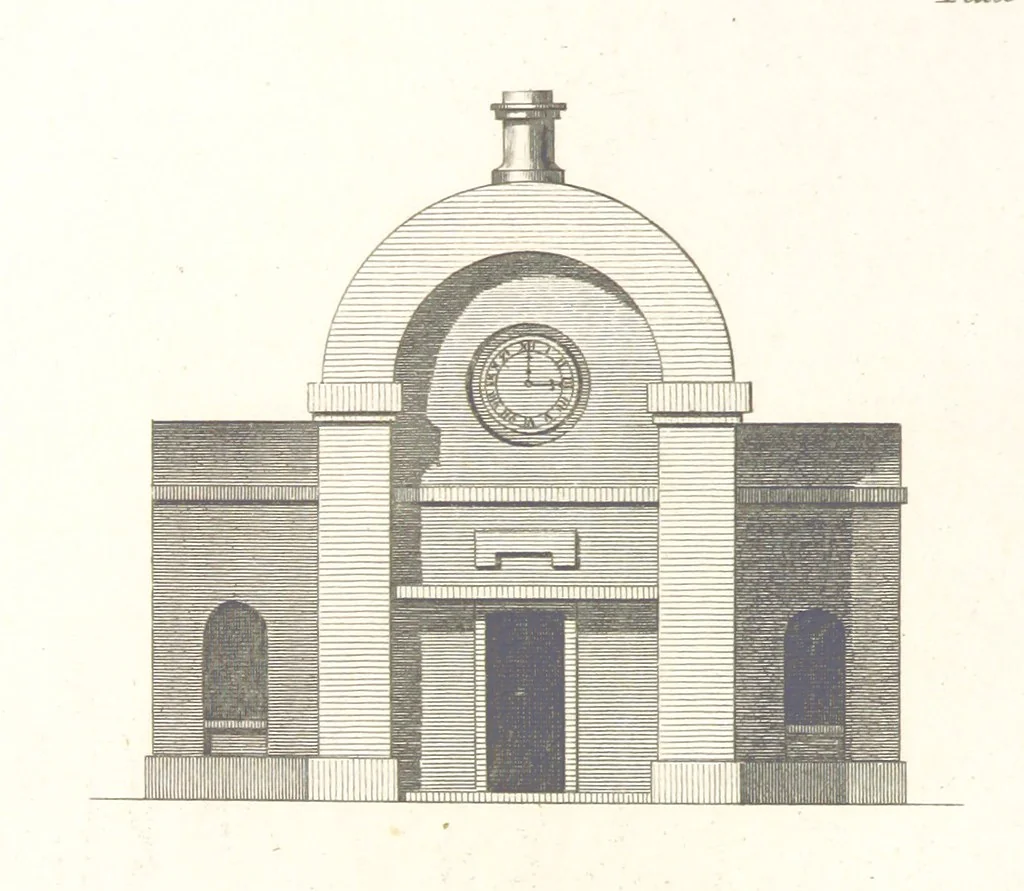 An illustration from The New Builder's Magazine, and Complete Architectural Library, for architects, surveyors, carpenters, etc, 1819, leaf 490