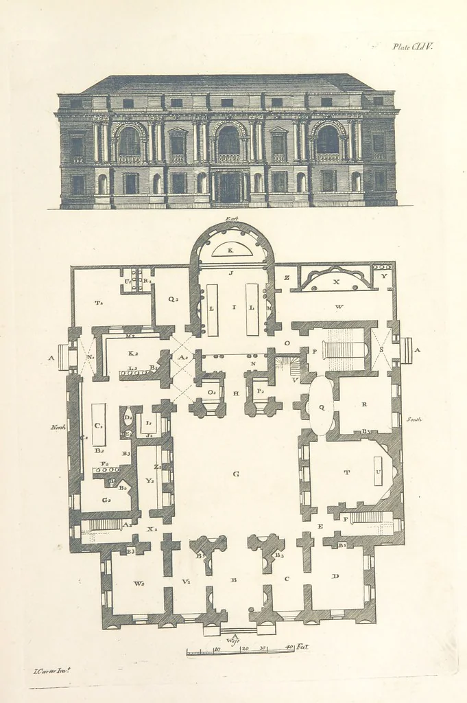 An illustration from The New Builder's Magazine, and Complete Architectural Library, for architects, surveyors, carpenters, etc, 1819, leaf 505