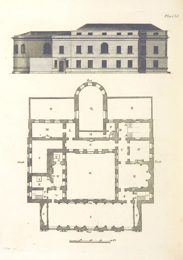An illustration from The New Builder's Magazine, and Complete Architectural Library, for architects, surveyors, carpenters, etc, 1819, leaf 508