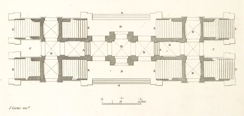 An illustration from The New Builder's Magazine, and Complete Architectural Library, for architects, surveyors, carpenters, etc, 1819, leaf 536