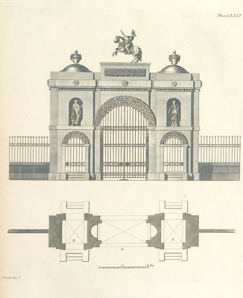 An illustration from The New Builder's Magazine, and Complete Architectural Library, for architects, surveyors, carpenters, etc, 1819, leaf 549