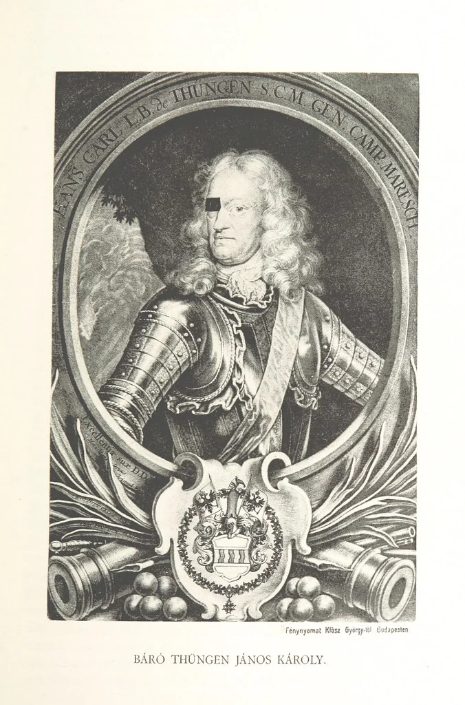 An illustration from Avvisi del cavaliere Federico Cornaro, ambasciatore veneto, circa l'assedio e la presa della fortezza di Buda nell'anno 1686. Con traduzione ungherese ed introduzione storica da Sigismondo Bubics. (Cornaro Frigyes velenczei követ Jelentései, etc.) [With plates, including portraits.] Ital. & Hung, 1891, leaf 203