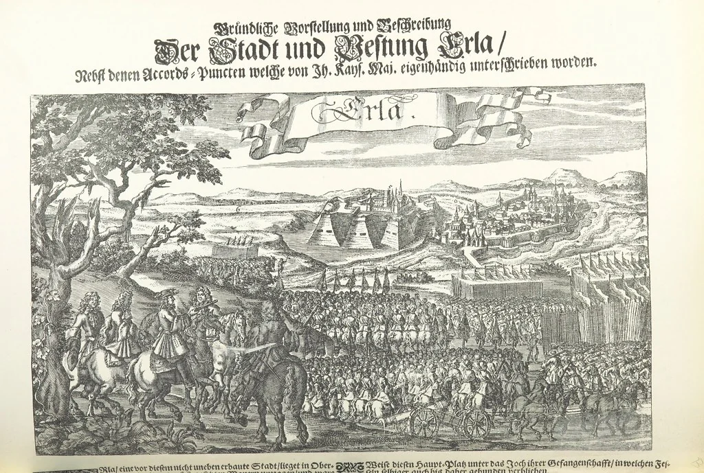 An illustration from Avvisi del cavaliere Federico Cornaro, ambasciatore veneto, circa l'assedio e la presa della fortezza di Buda nell'anno 1686. Con traduzione ungherese ed introduzione storica da Sigismondo Bubics. (Cornaro Frigyes velenczei követ Jelentései, etc.) [With plates, including portraits.] Ital. & Hung, 1891, leaf 374