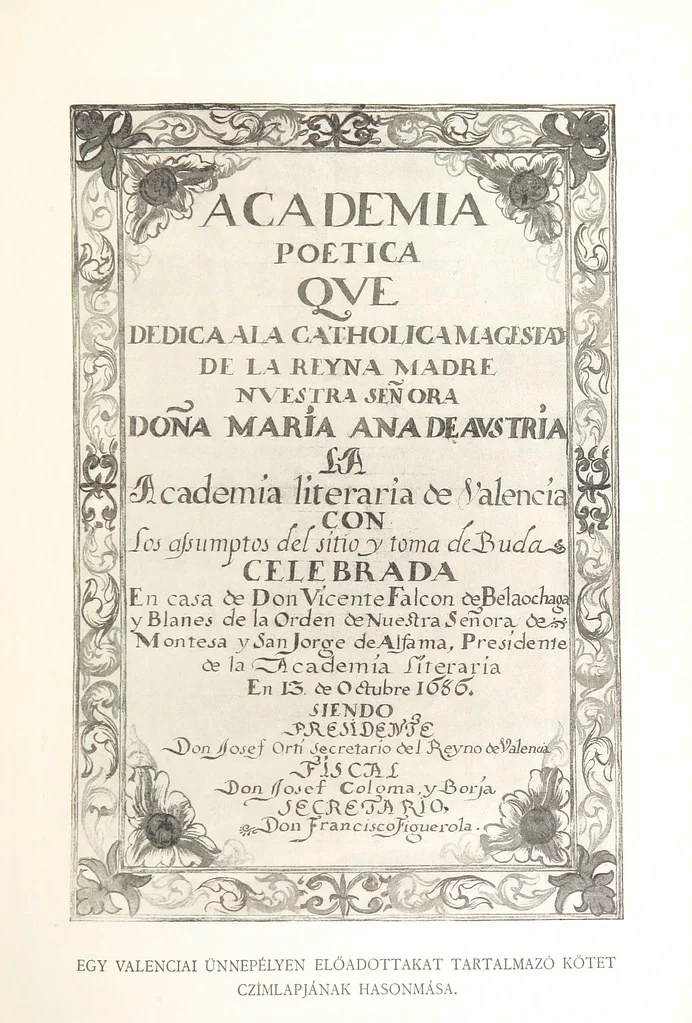 An illustration from Avvisi del cavaliere Federico Cornaro, ambasciatore veneto, circa l'assedio e la presa della fortezza di Buda nell'anno 1686. Con traduzione ungherese ed introduzione storica da Sigismondo Bubics. (Cornaro Frigyes velenczei követ Jelentései, etc.) [With plates, including portraits.] Ital. & Hung, 1891, leaf 511