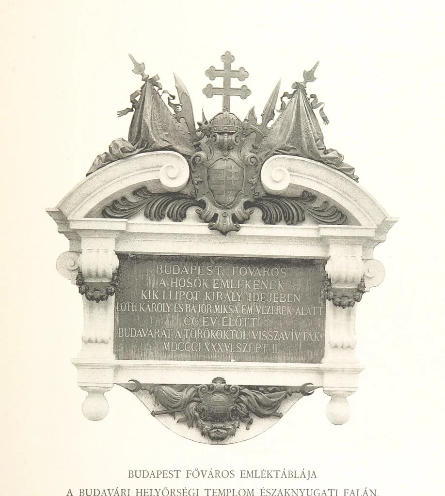 An illustration from Avvisi del cavaliere Federico Cornaro, ambasciatore veneto, circa l'assedio e la presa della fortezza di Buda nell'anno 1686. Con traduzione ungherese ed introduzione storica da Sigismondo Bubics. (Cornaro Frigyes velenczei követ Jelentései, etc.) [With plates, including portraits.] Ital. & Hung, 1891, leaf 521
