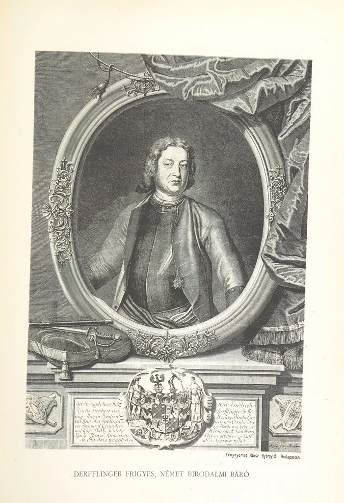 An illustration from Avvisi del cavaliere Federico Cornaro, ambasciatore veneto, circa l'assedio e la presa della fortezza di Buda nell'anno 1686. Con traduzione ungherese ed introduzione storica da Sigismondo Bubics. (Cornaro Frigyes velenczei követ Jelentései, etc.) [With plates, including portraits.] Ital. & Hung, 1891, leaf 555