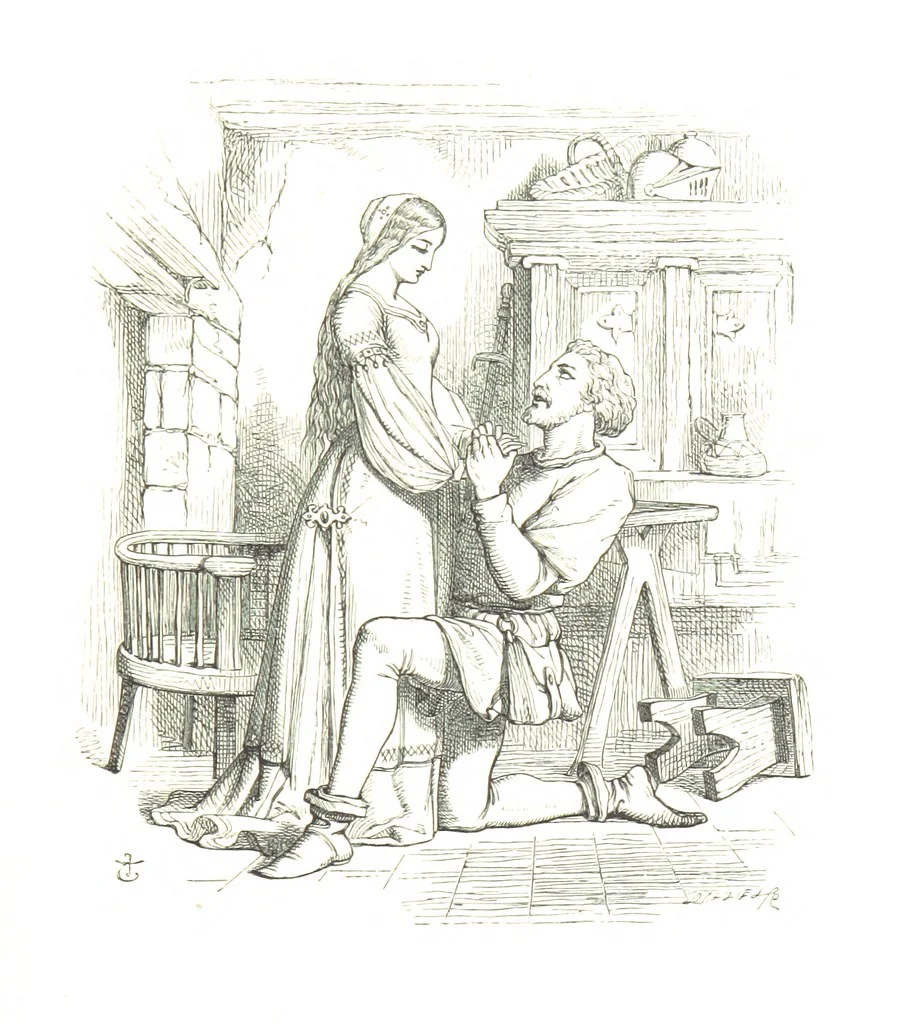 An illustration from Dramatic Scenes. With other poems, now first printed ... Illustrated, 1857, leaf 137
