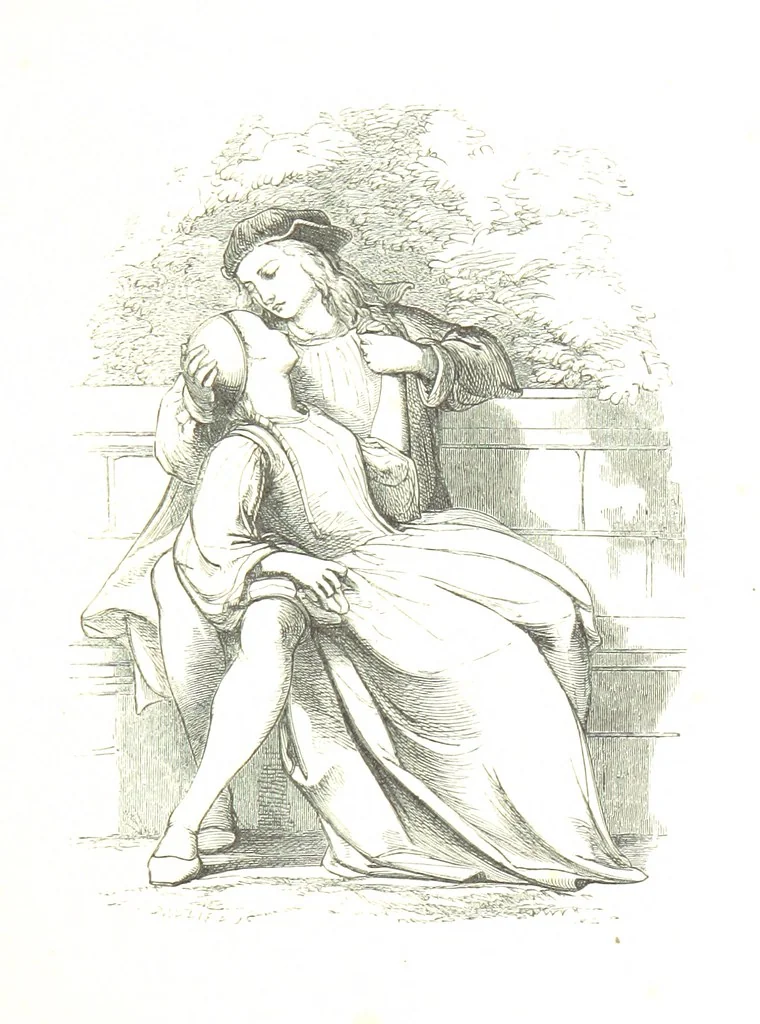 An illustration from Dramatic Scenes. With other poems, now first printed ... Illustrated, 1857, leaf 233
