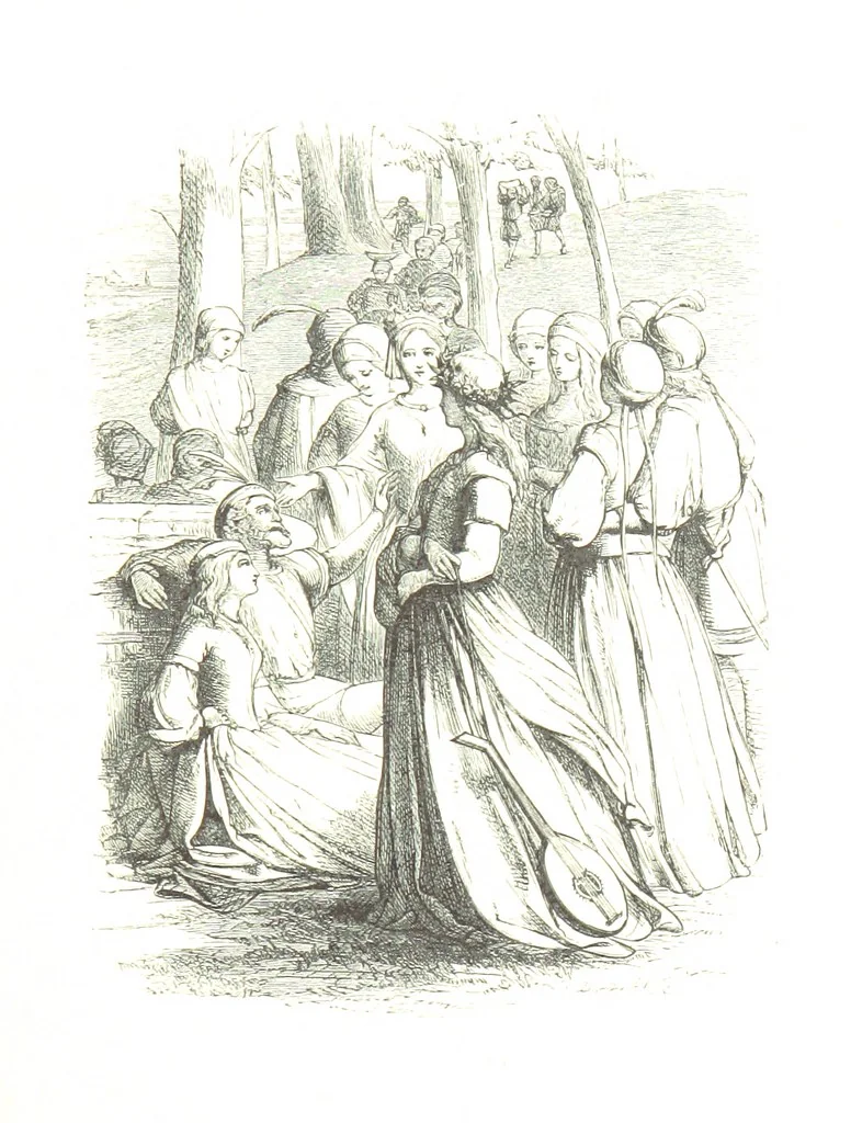 An illustration from Dramatic Scenes. With other poems, now first printed ... Illustrated, 1857, leaf 243