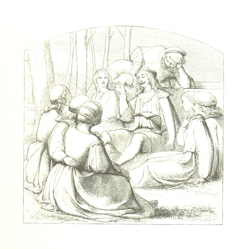 An illustration from Dramatic Scenes. With other poems, now first printed ... Illustrated, 1857, leaf 249
