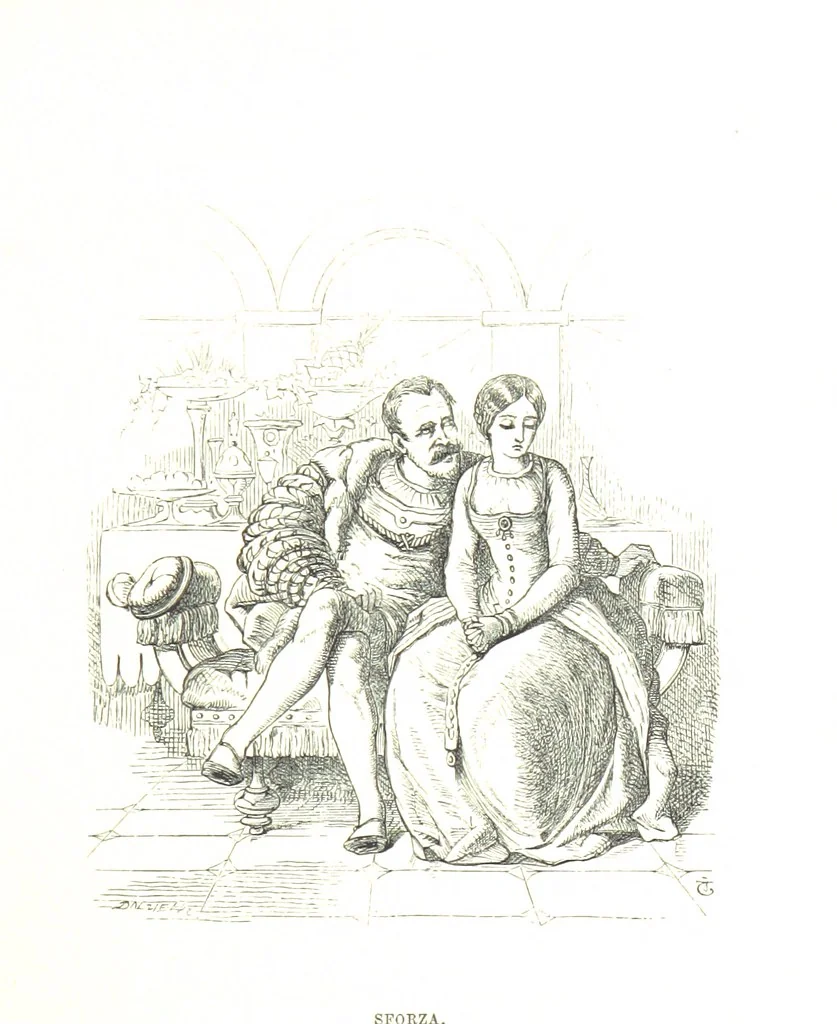 An illustration from Dramatic Scenes. With other poems, now first printed ... Illustrated, 1857, leaf 31