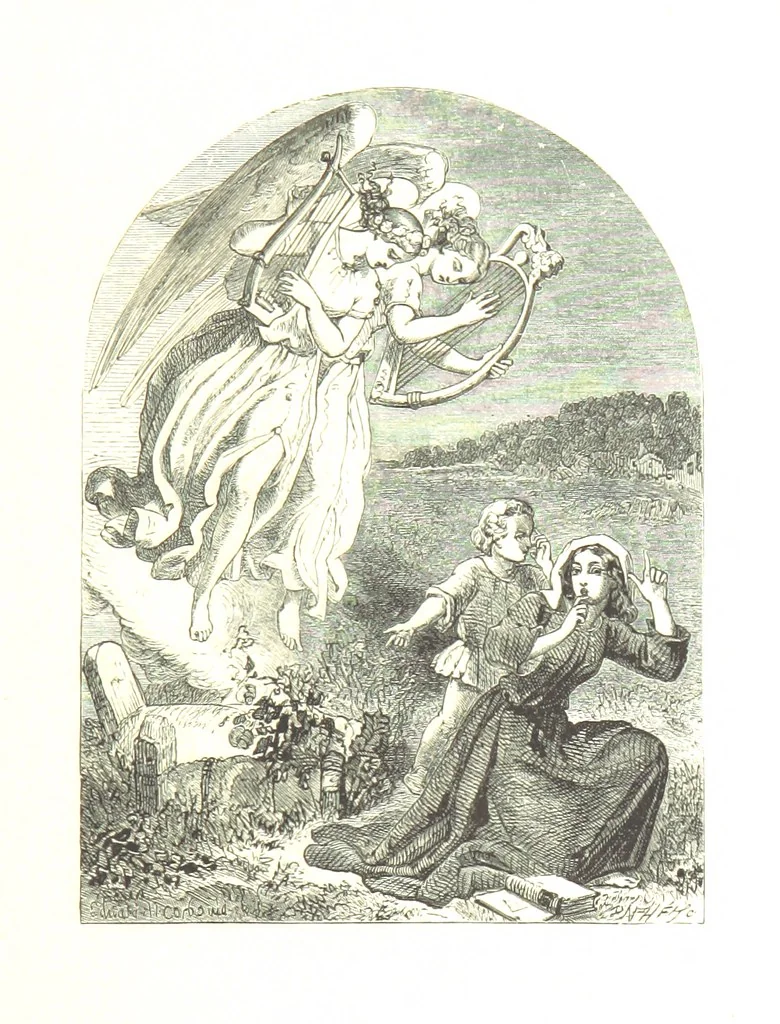 An illustration from Dramatic Scenes. With other poems, now first printed ... Illustrated, 1857, leaf 341