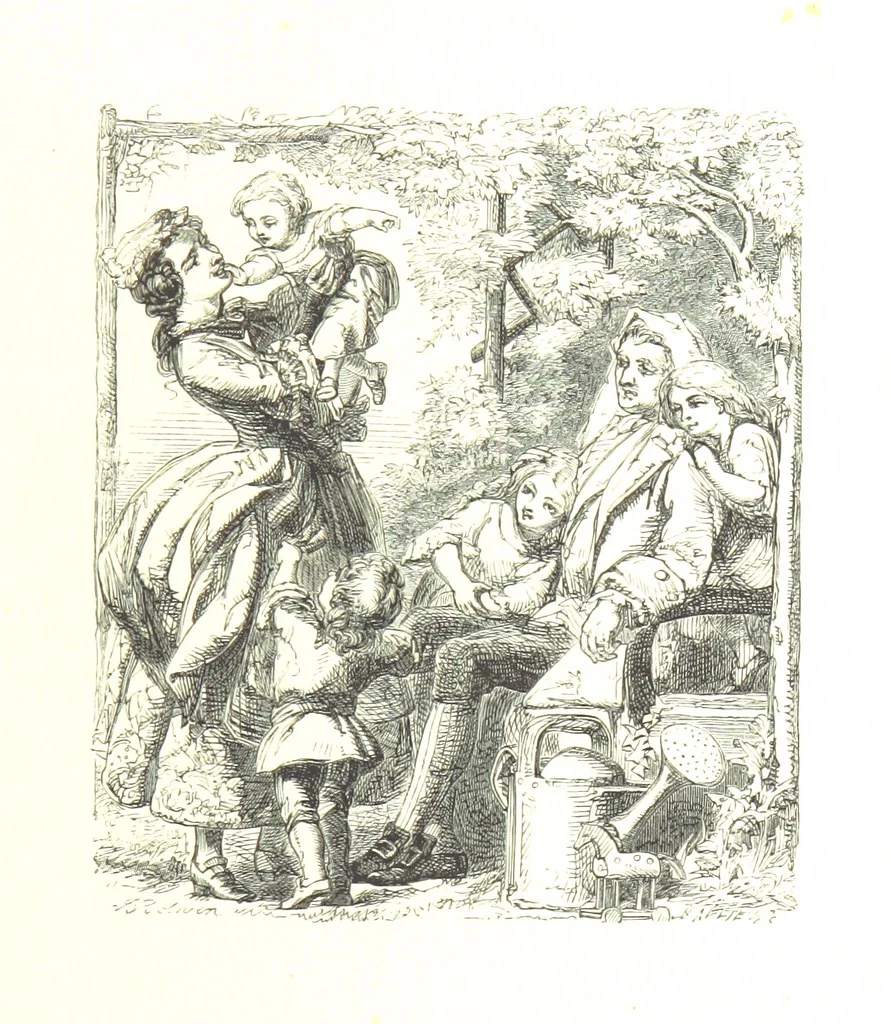 An illustration from Dramatic Scenes. With other poems, now first printed ... Illustrated, 1857, leaf 347