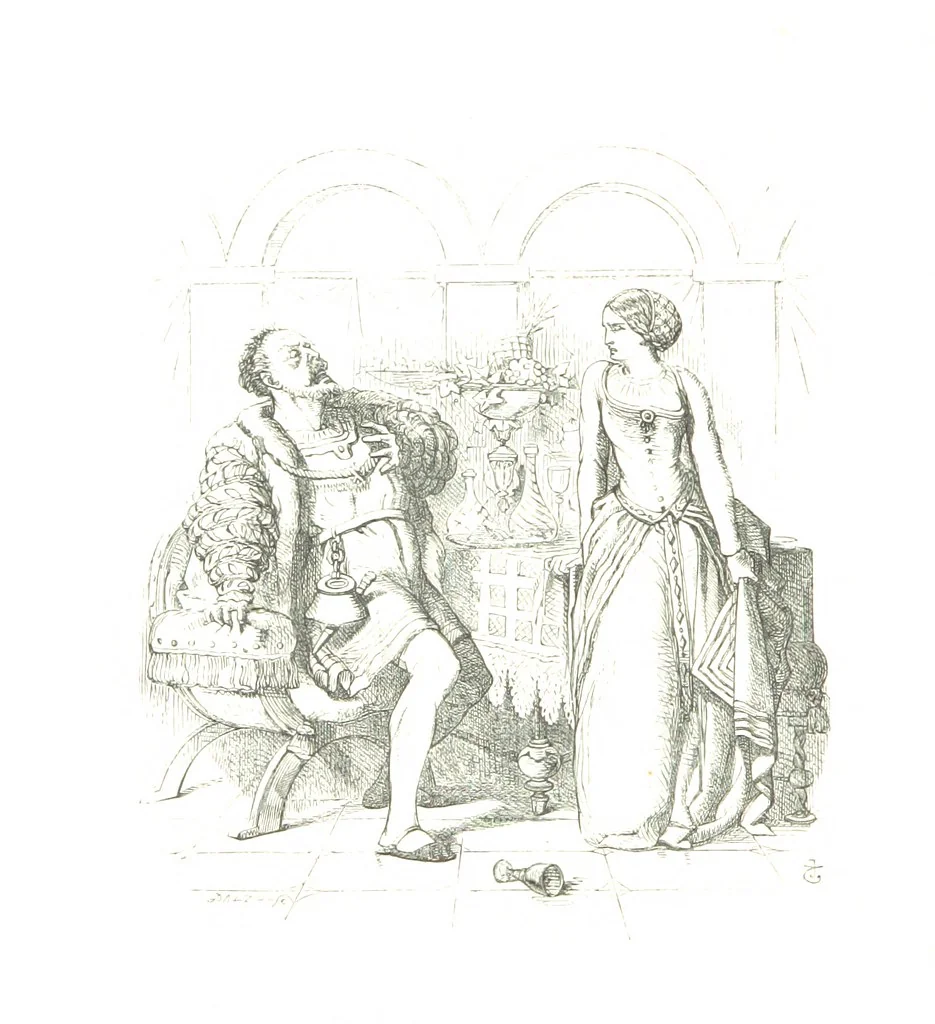An illustration from Dramatic Scenes. With other poems, now first printed ... Illustrated, 1857, leaf 38