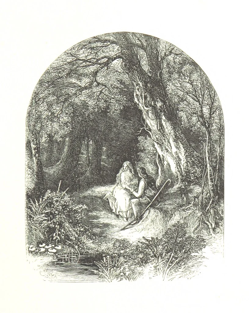 An illustration from Dramatic Scenes. With other poems, now first printed ... Illustrated, 1857, leaf 45