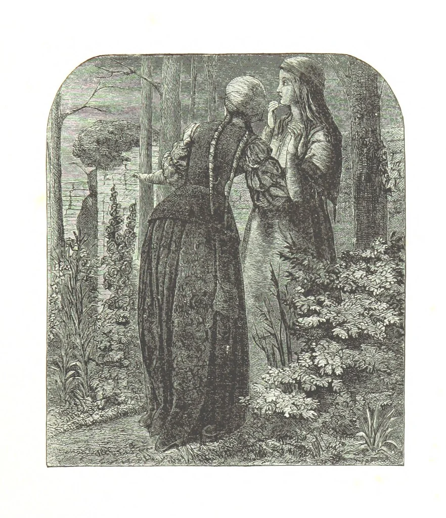 An illustration from Dramatic Scenes. With other poems, now first printed ... Illustrated, 1857, leaf 63