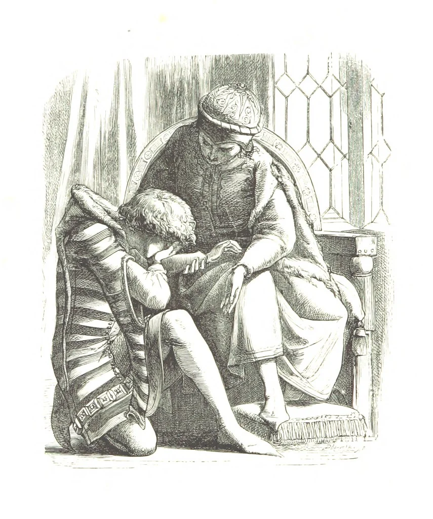 An illustration from Dramatic Scenes. With other poems, now first printed ... Illustrated, 1857, leaf 90