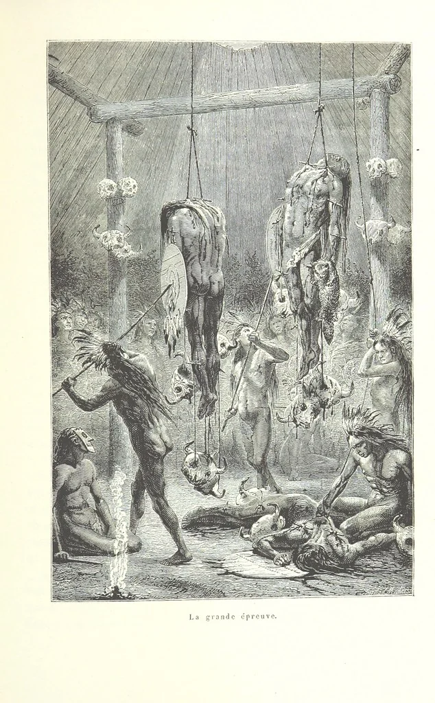 An illustration from Mœurs et caractères des peuples, Asie-Amérique-Océanie. Morceaux extraits de divers auteurs. [With illustrations, 1879, leaf 213