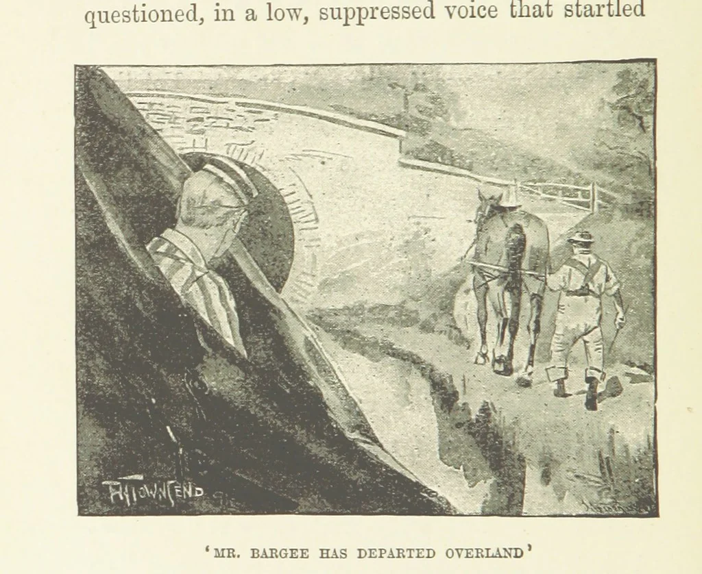 An illustration from Two Girls on a Barge ... With forty-four illustrations by F. H. Townsend, 1891, leaf 100