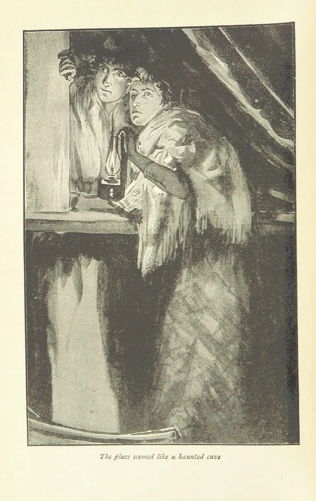 An illustration from Two Girls on a Barge ... With forty-four illustrations by F. H. Townsend, 1891, leaf 12