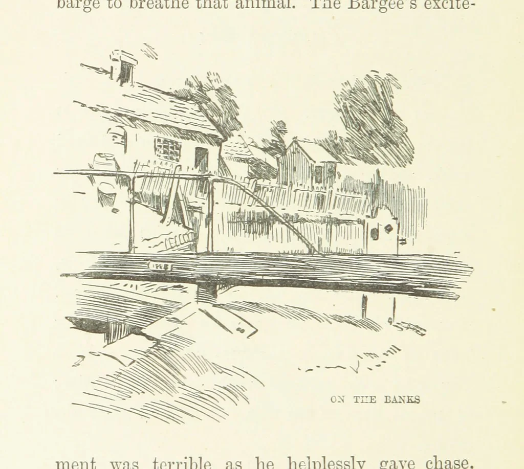An illustration from Two Girls on a Barge ... With forty-four illustrations by F. H. Townsend, 1891, leaf 124