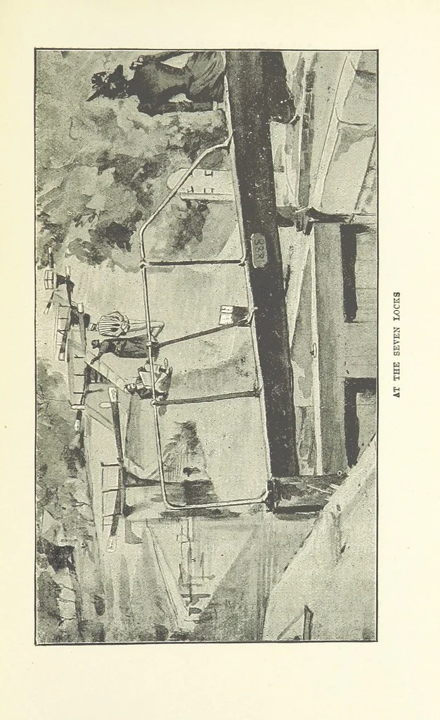 An illustration from Two Girls on a Barge ... With forty-four illustrations by F. H. Townsend, 1891, leaf 127