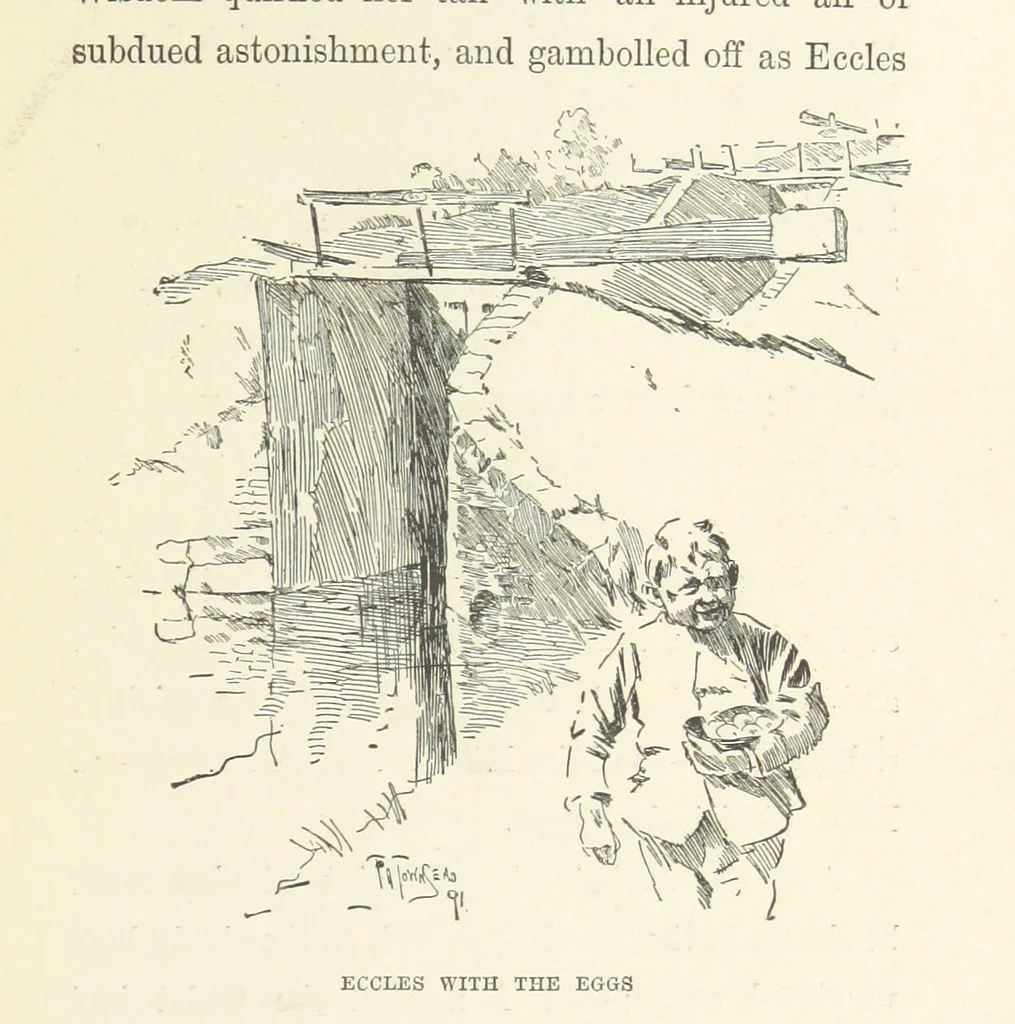 An illustration from Two Girls on a Barge ... With forty-four illustrations by F. H. Townsend, 1891, leaf 141