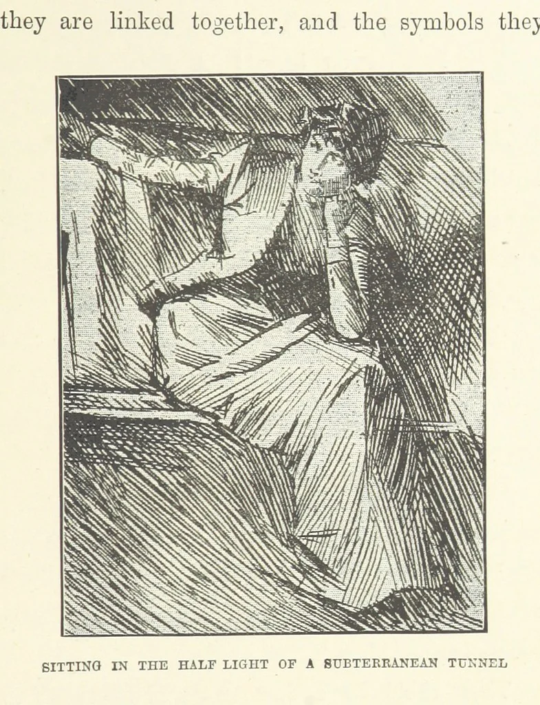 An illustration from Two Girls on a Barge ... With forty-four illustrations by F. H. Townsend, 1891, leaf 147